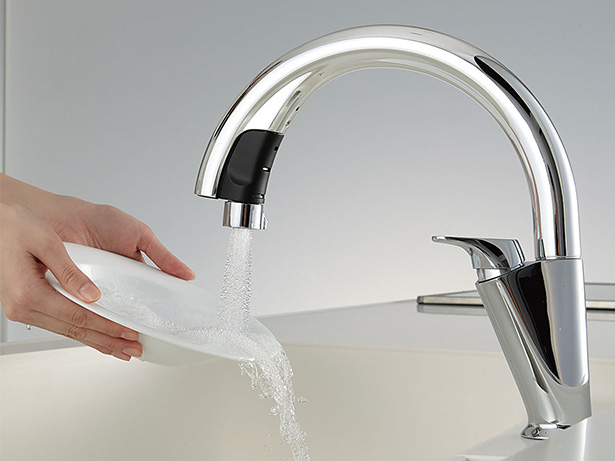 Navish Hands-Free Faucet equipped with the eco sensor