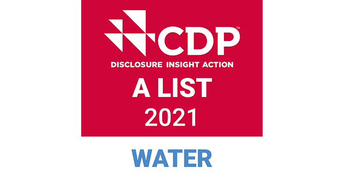  Logo of CDP Water Security rating 2021