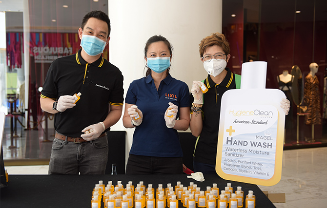 Employee volunteers worldwide create and donate sanitary products