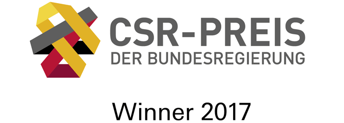 GROHEは、ドイツ政府CSR賞（CSR Award of the German Federal Government 2017）における「1000人以上の従業員を抱える企業」カテゴリーで1位受賞（2017年1月）