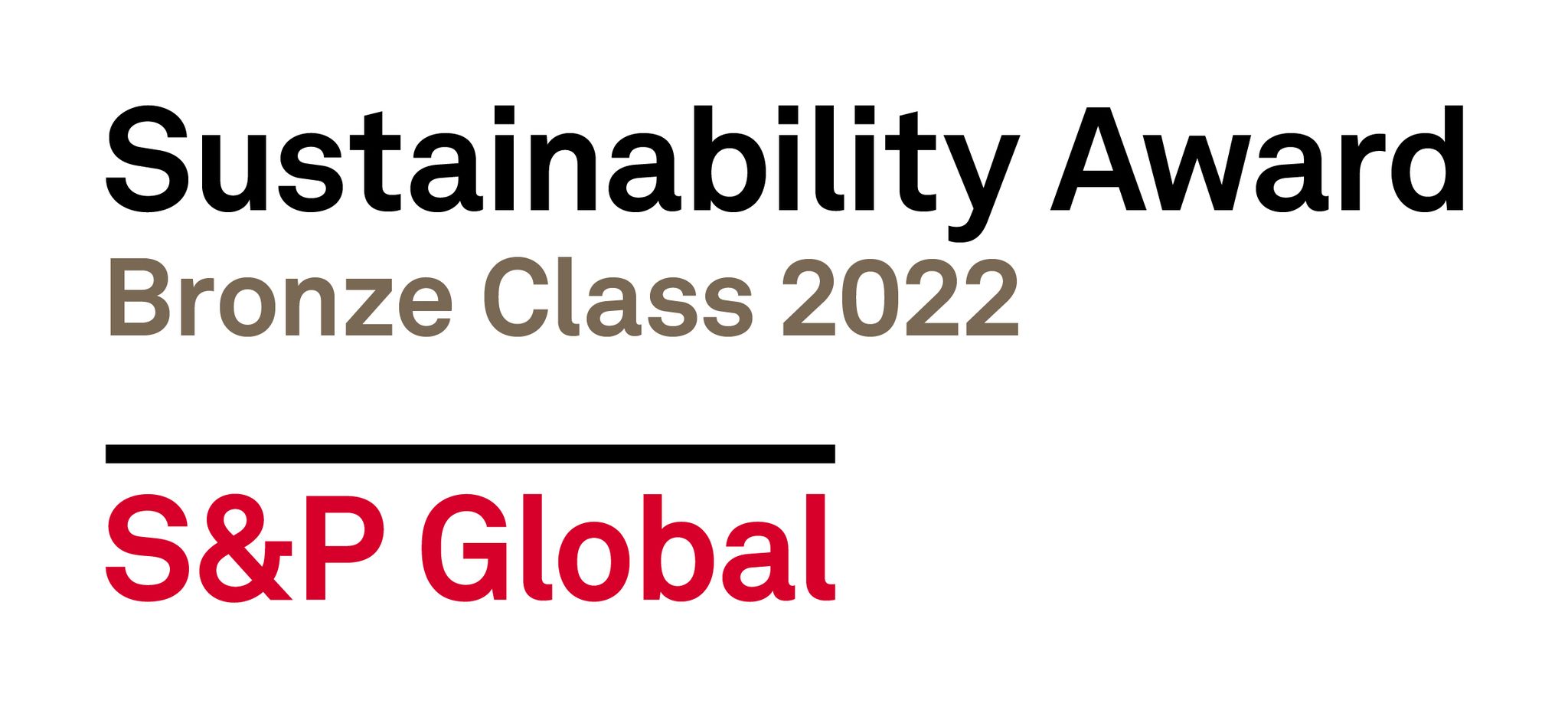 Sustainability Award Bronze Class 2022 S&P Global